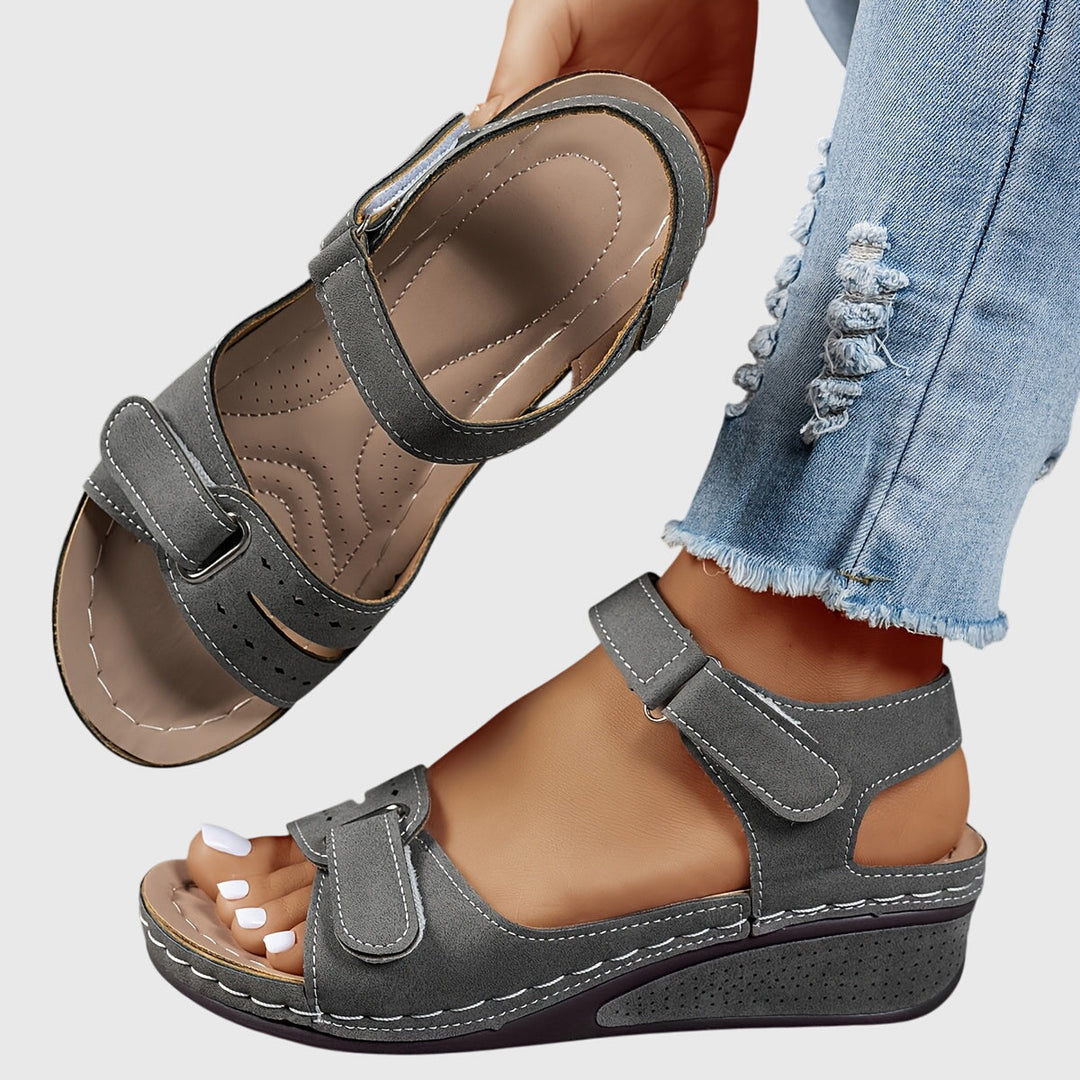 Jasmine | Double Strap Wedge Sandals