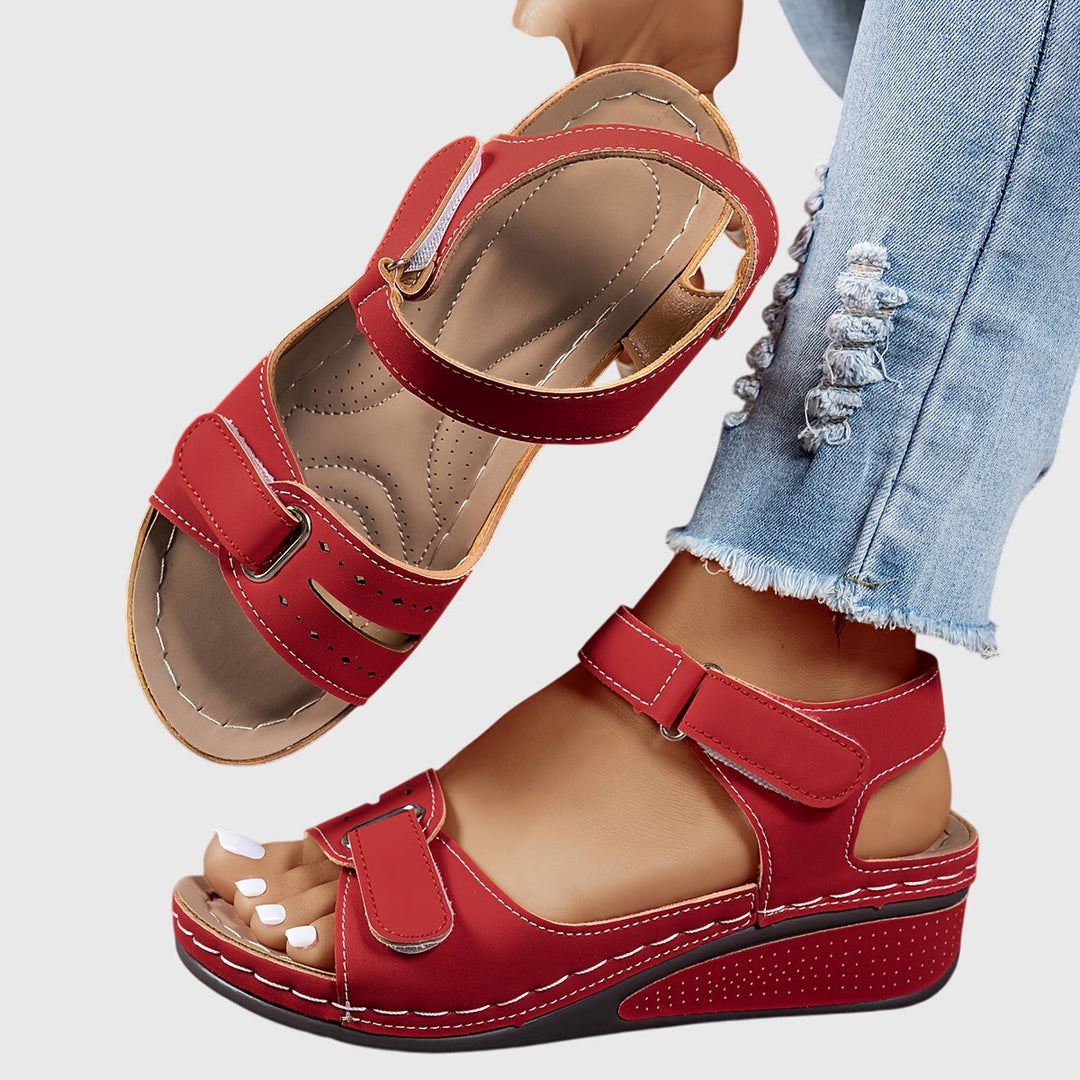 Jasmine | Double Strap Wedge Sandals