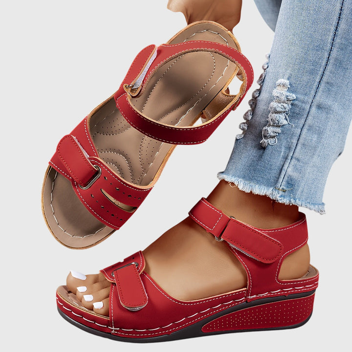 Jasmine | Double Strap Wedge Sandals