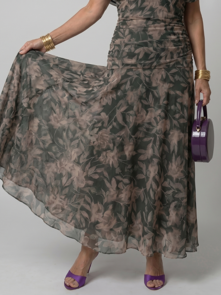 Isabella | Off Shoulder Flow Midi Dress