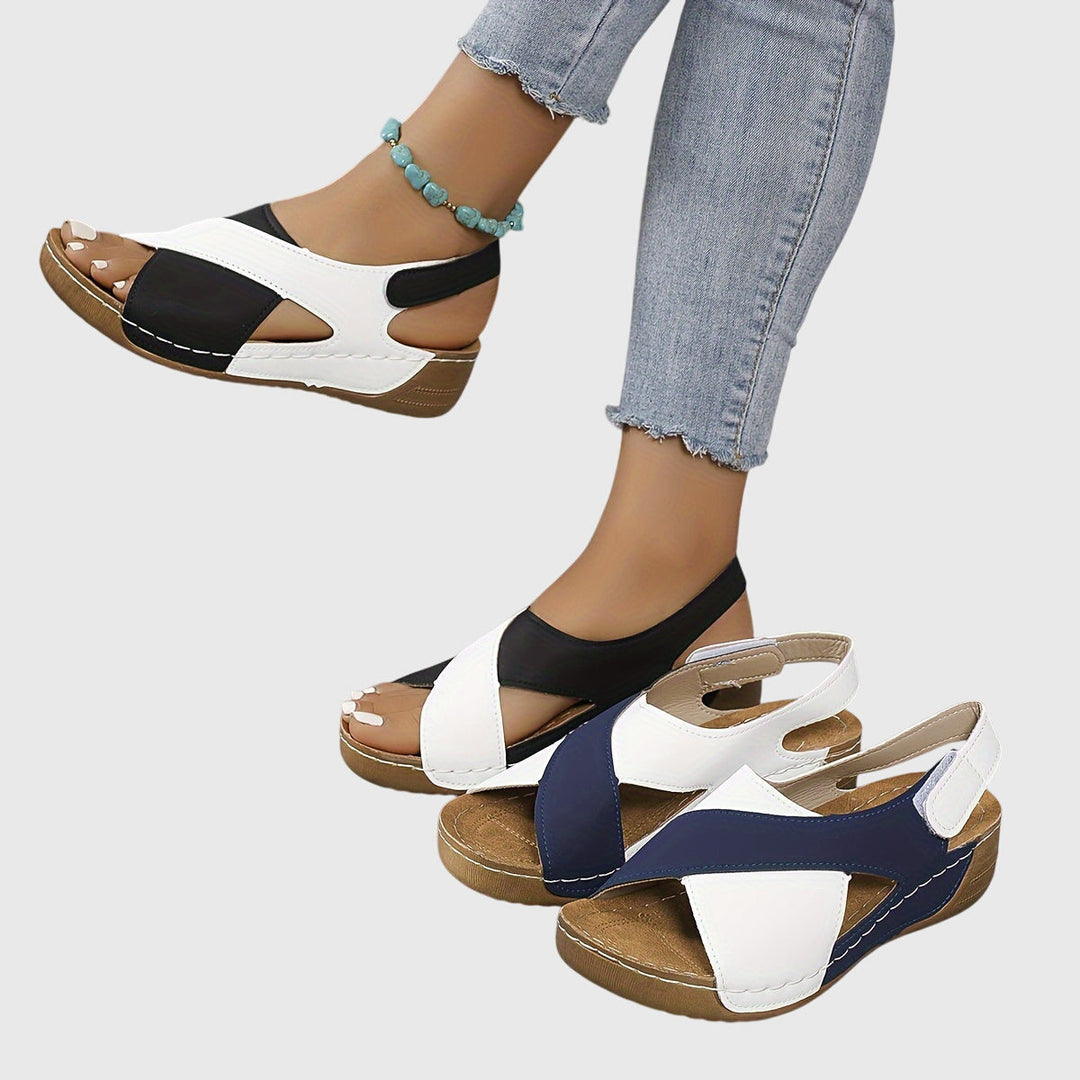 Chelsea | Colorblock Slingback Walking Sandals