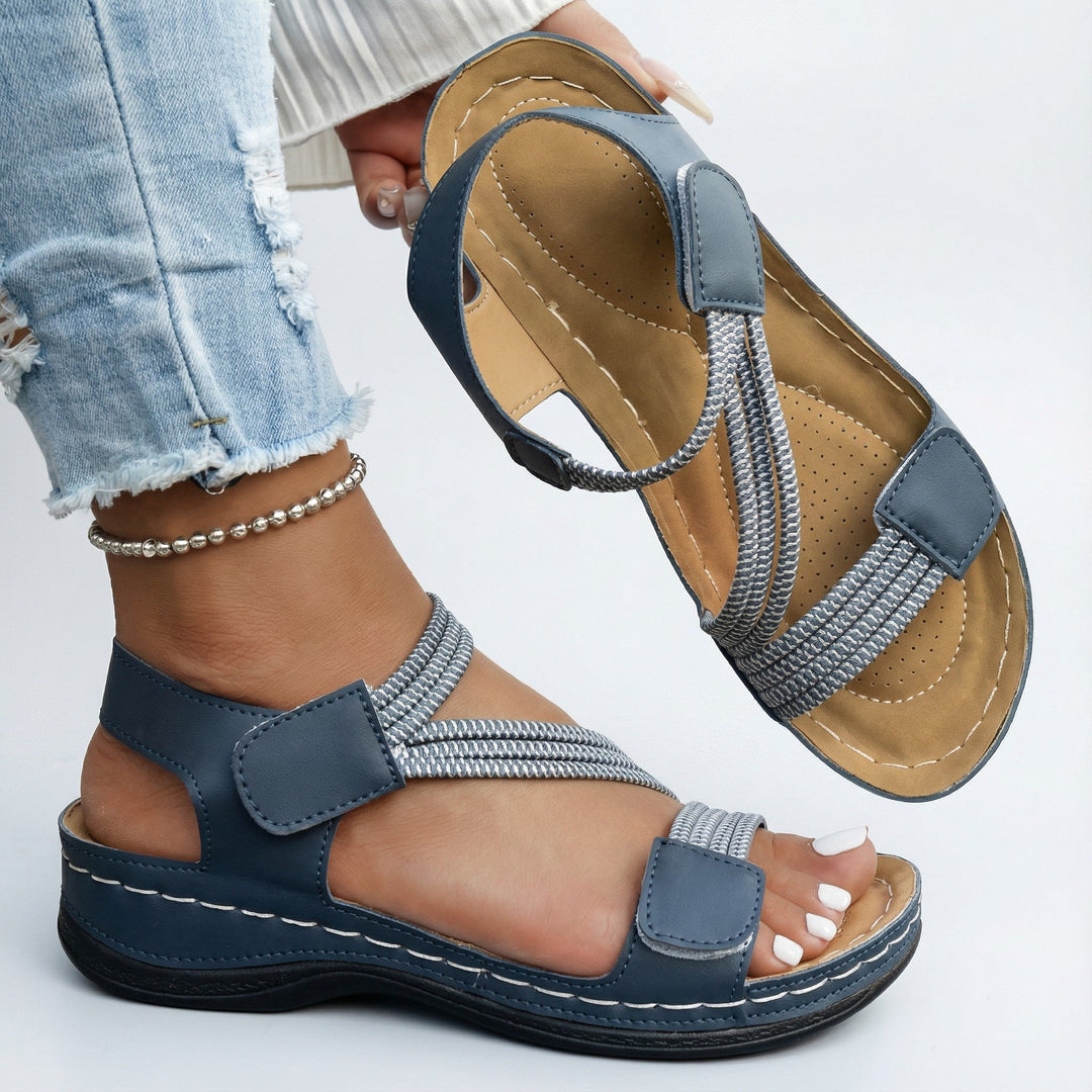 Eugenia | Braided Elastic Comfort Sandals