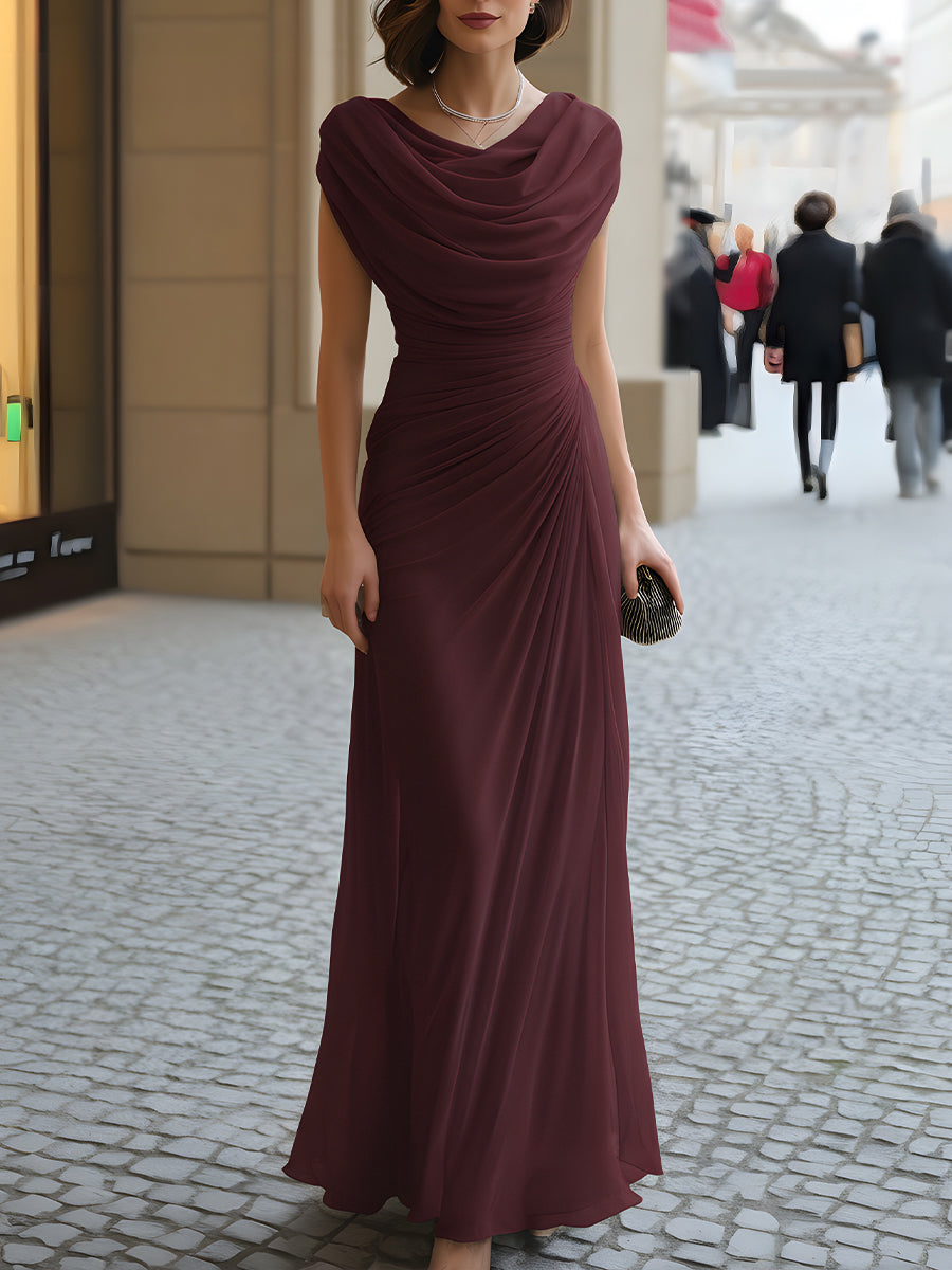 Rebecca | Elegant Draped Evening Gown