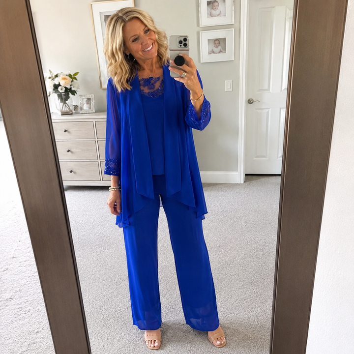 Eleanor™ | Flowing Jacket &amp; Wide-Leg Pant Set