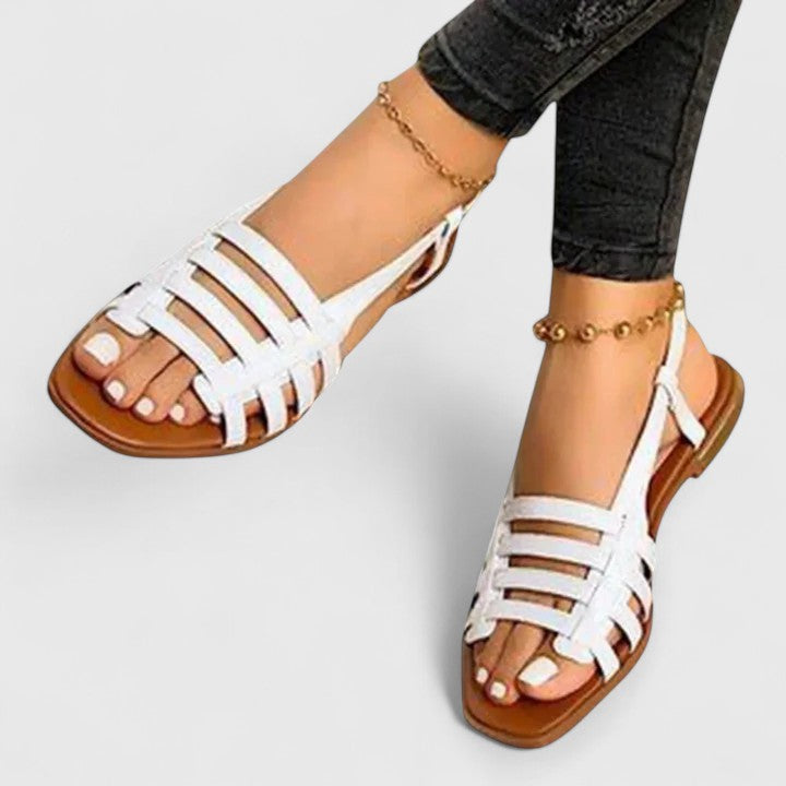 Veronica | Metallic Cage Slingback Sandals