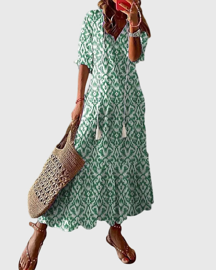 Amalia | Vintage Bohemian Maxi Dress for Summer