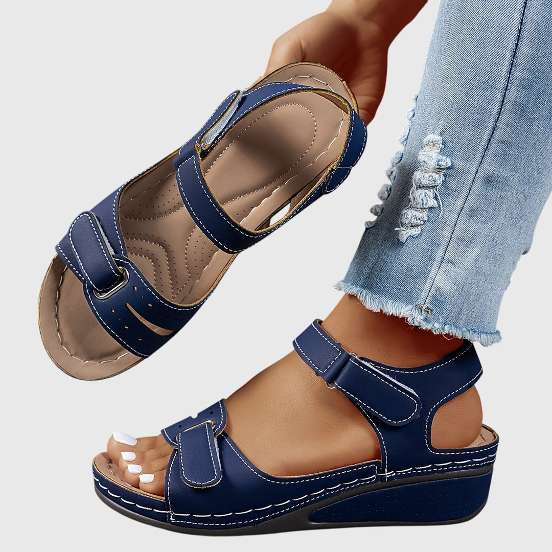 Jasmine | Double Strap Wedge Sandals