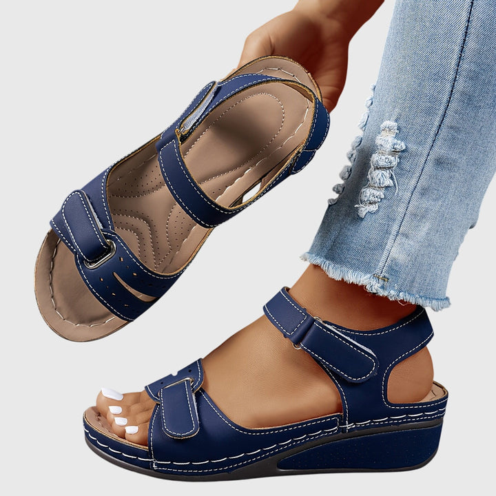Jasmine | Double Strap Wedge Sandals
