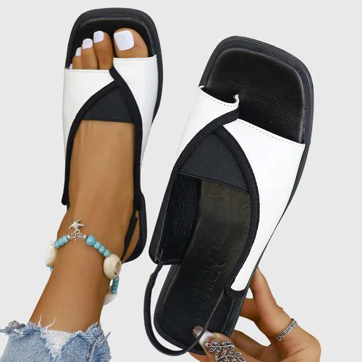 Samantha | Modern Colorblock Slingback Flats