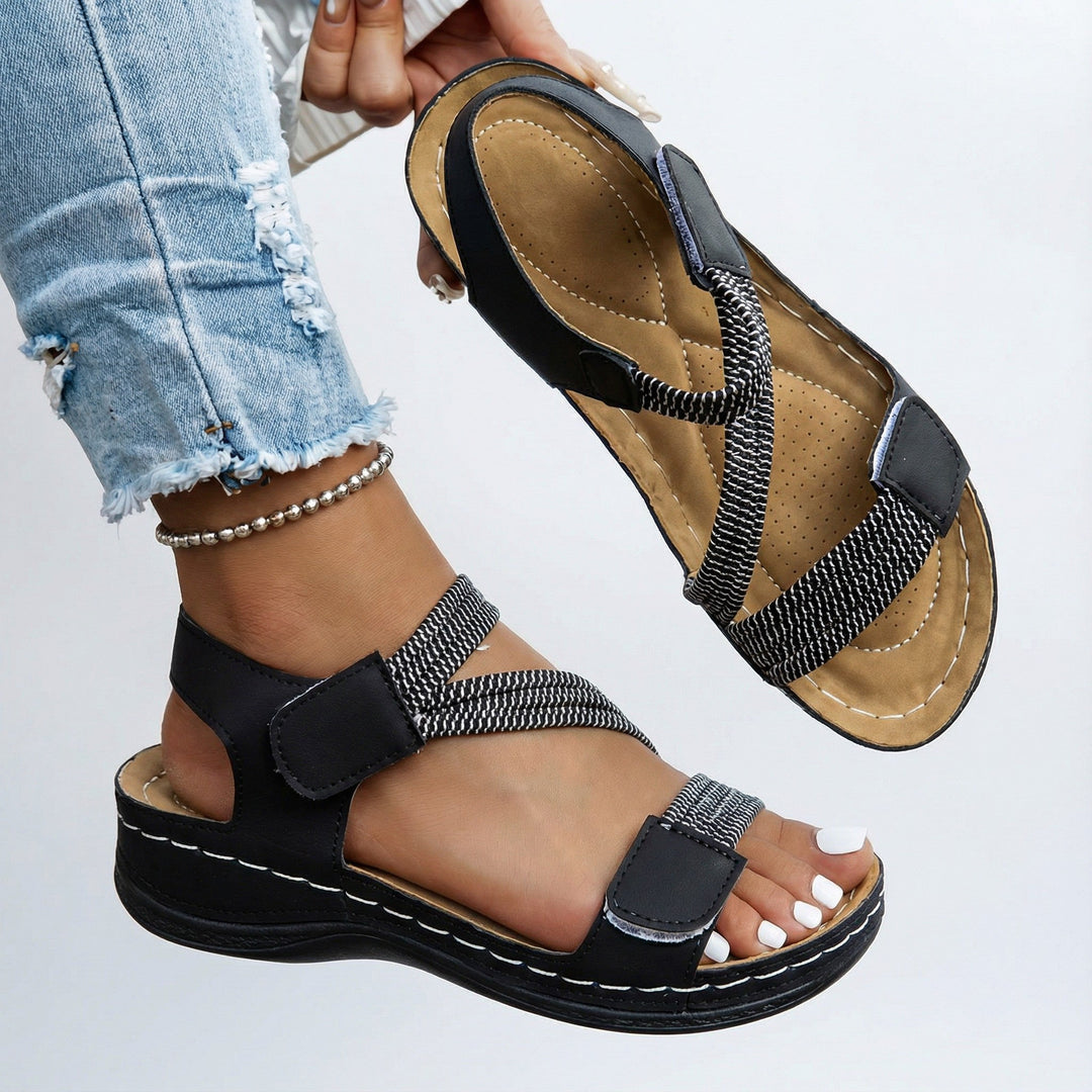 Eugenia | Braided Elastic Comfort Sandals