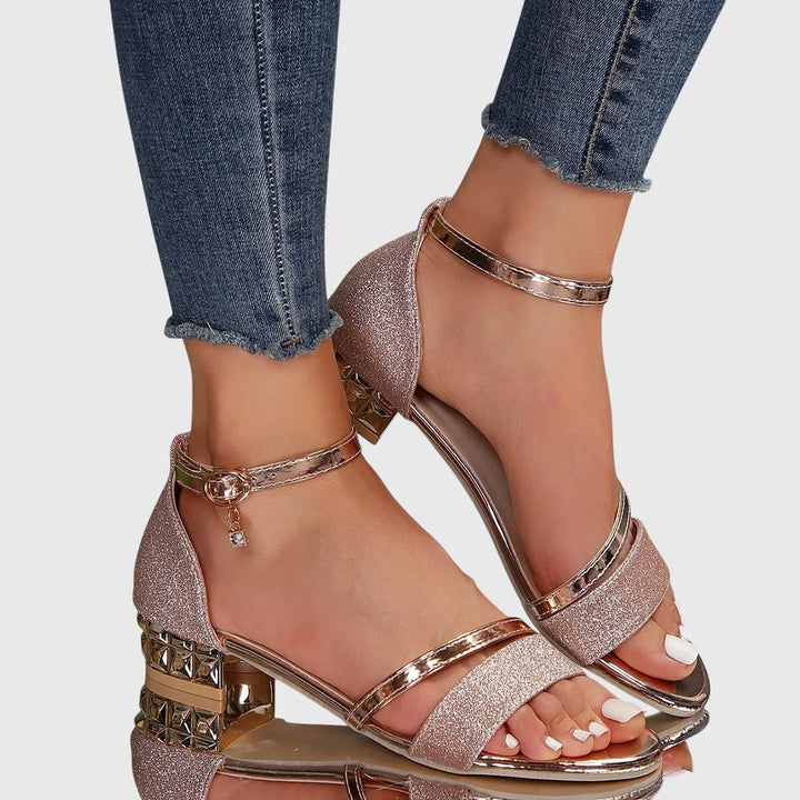 Alison | Comfort Heeled Sandals with Ankle Strap
