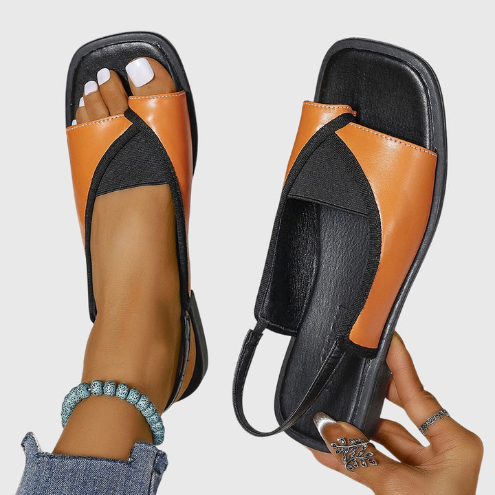 Samantha | Modern Colorblock Slingback Flats