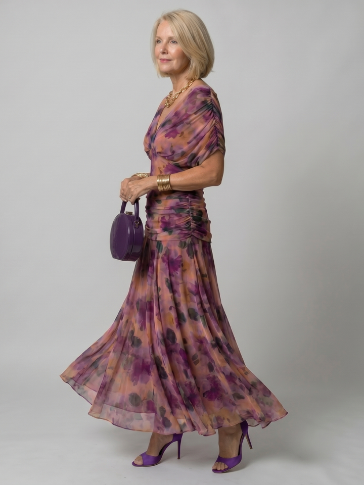 Isabella | Off Shoulder Flow Midi Dress