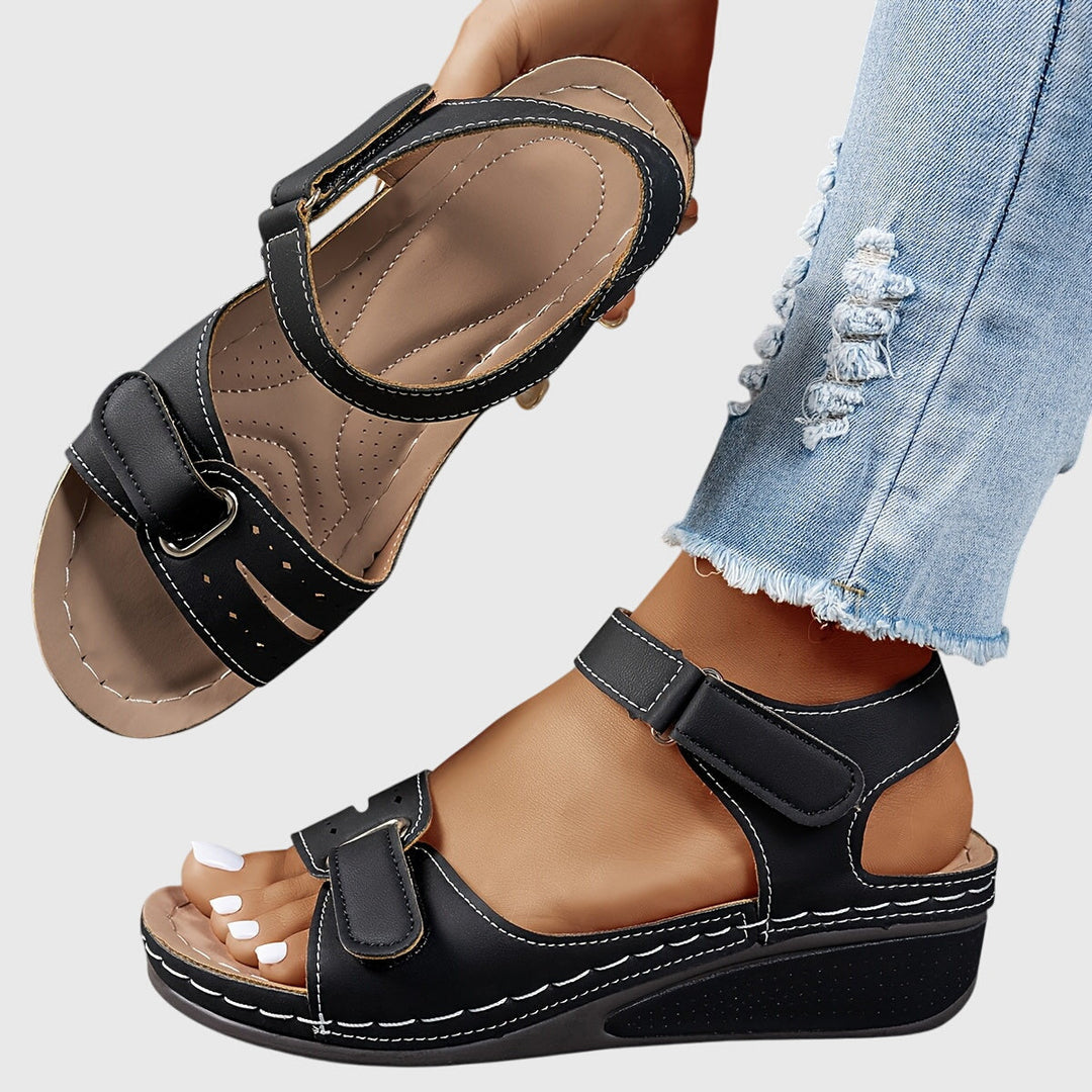 Jasmine | Double Strap Wedge Sandals