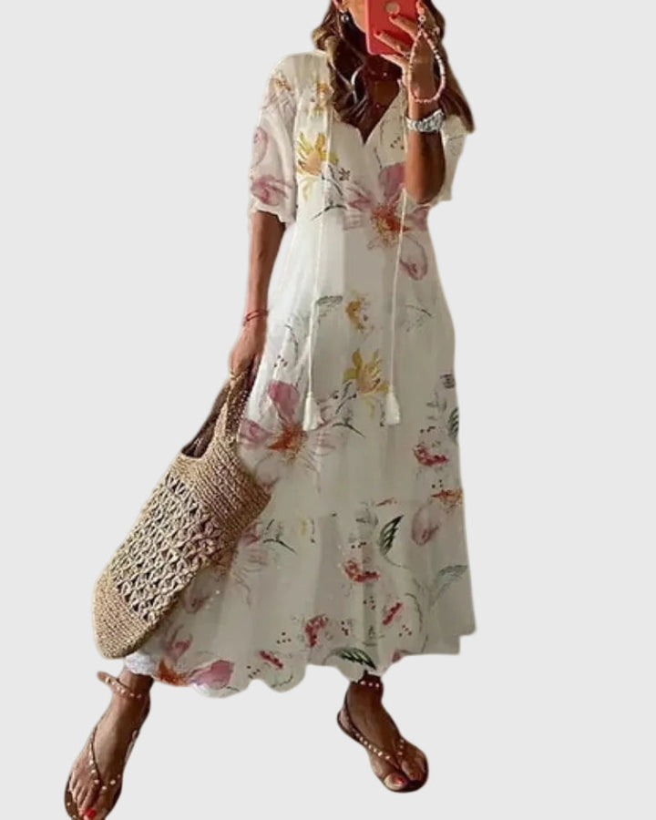Amalia | Vintage Bohemian Maxi Dress for Summer