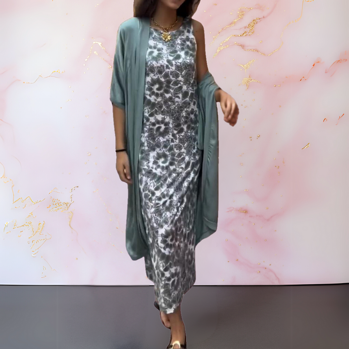 Diana™ | Elegant Dress with Cardigan