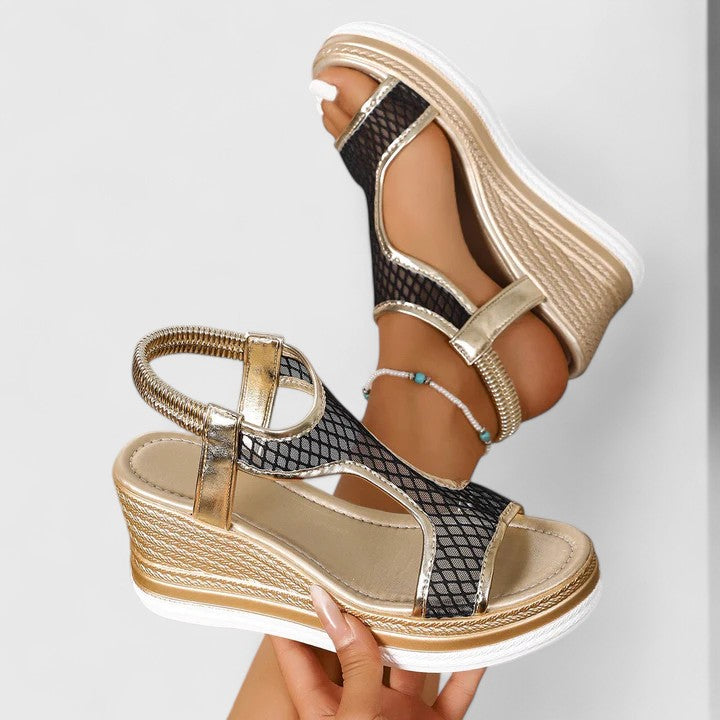 Calista | Mesh Platform Comfort Sandals