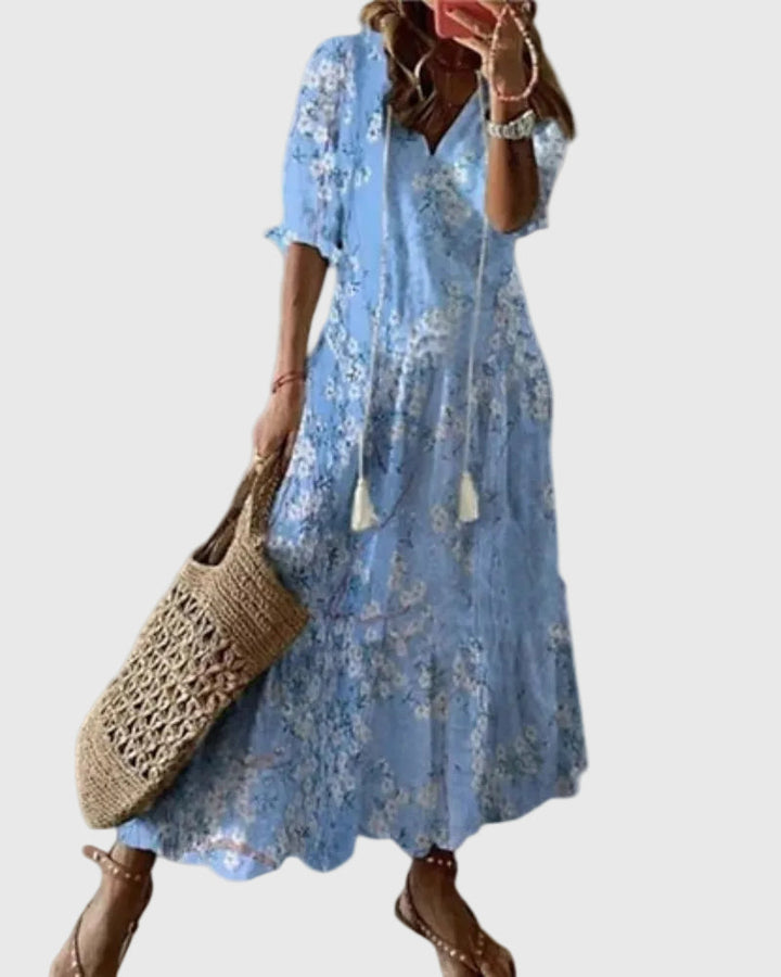 Amalia | Vintage Bohemian Maxi Dress for Summer