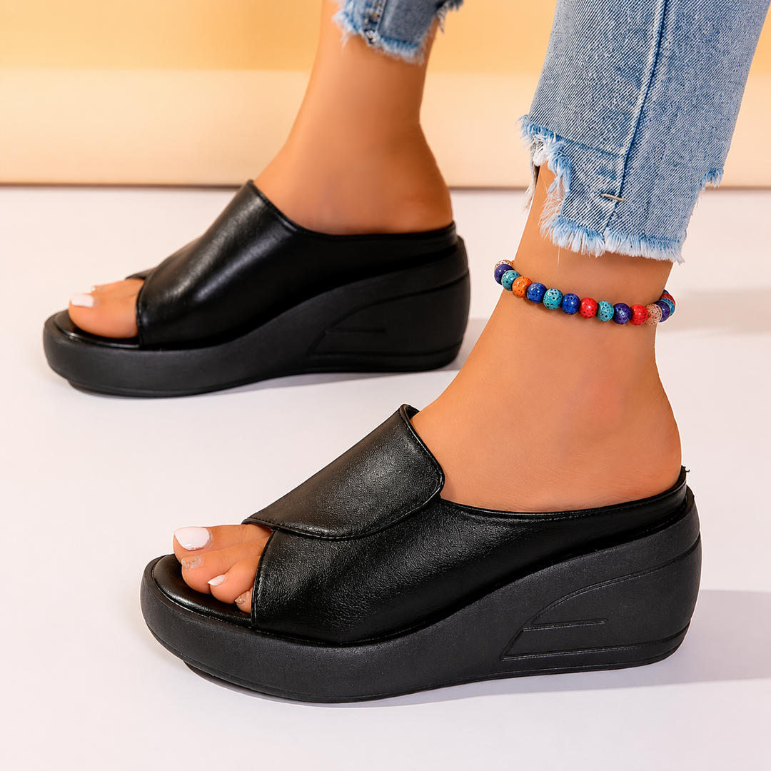 Celine | Comfort Slip-On Wedge Sandals