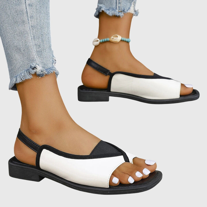 Samantha | Modern Colorblock Slingback Flats
