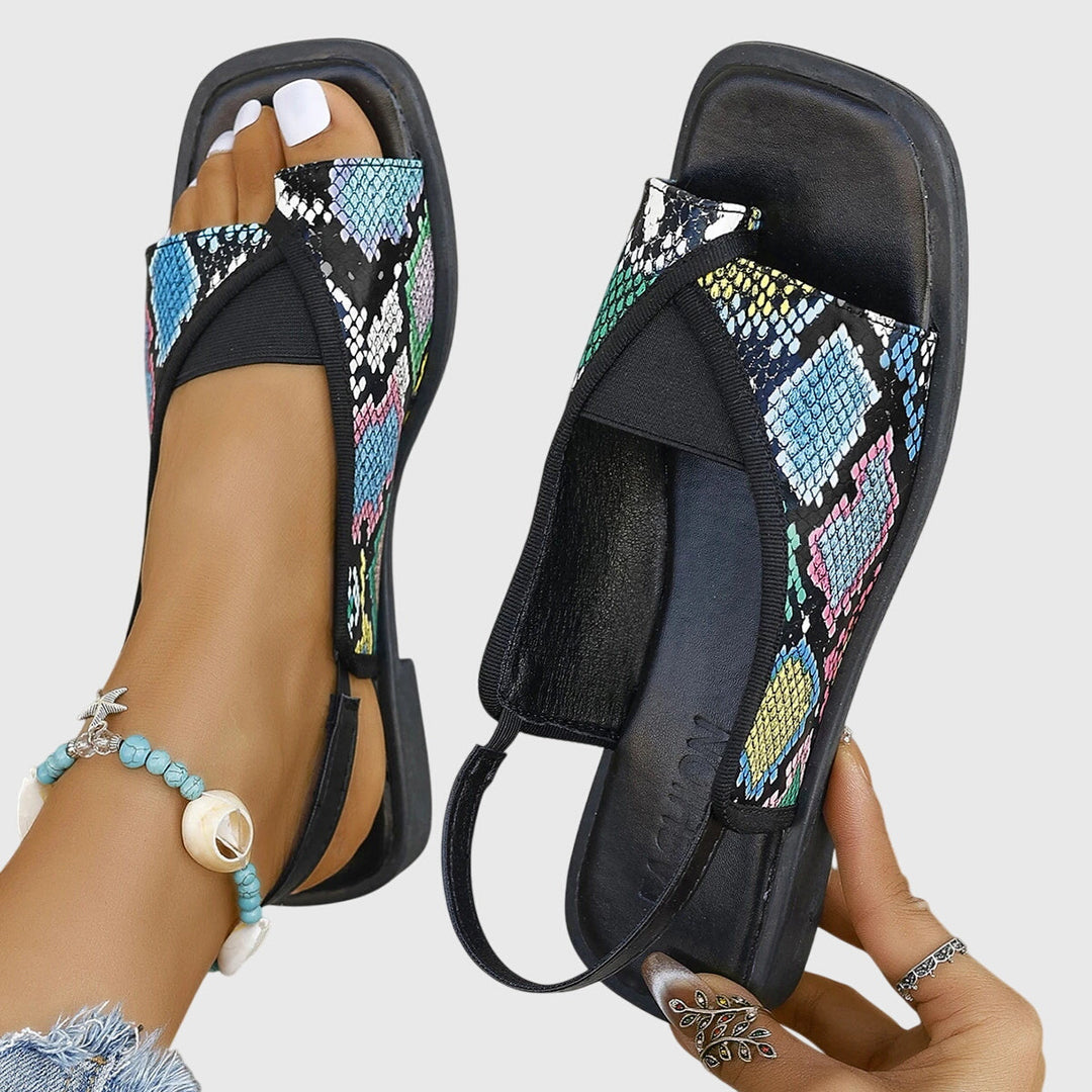 Samantha | Modern Colorblock Slingback Flats
