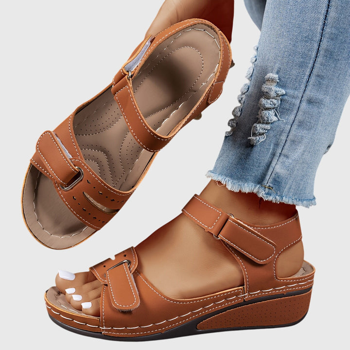 Jasmine | Double Strap Wedge Sandals