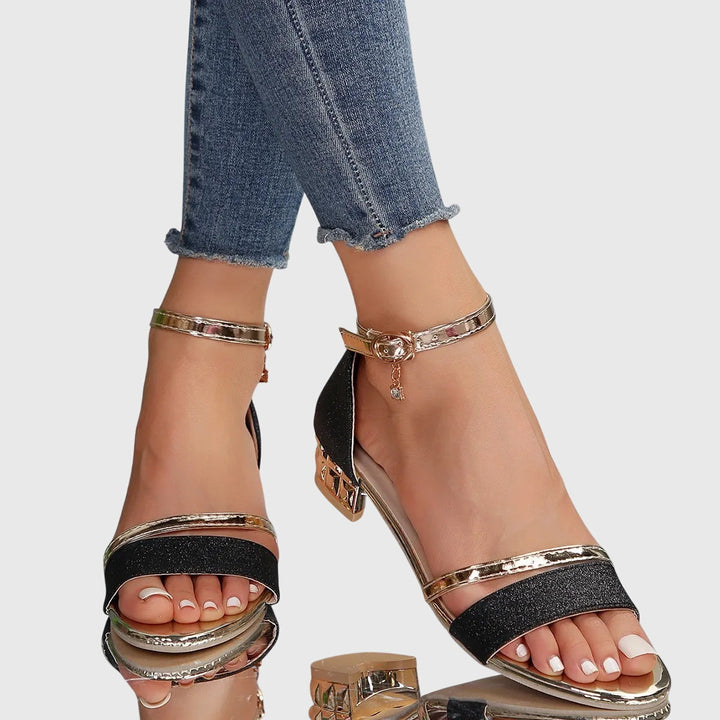 Alison | Comfort Heeled Sandals with Ankle Strap