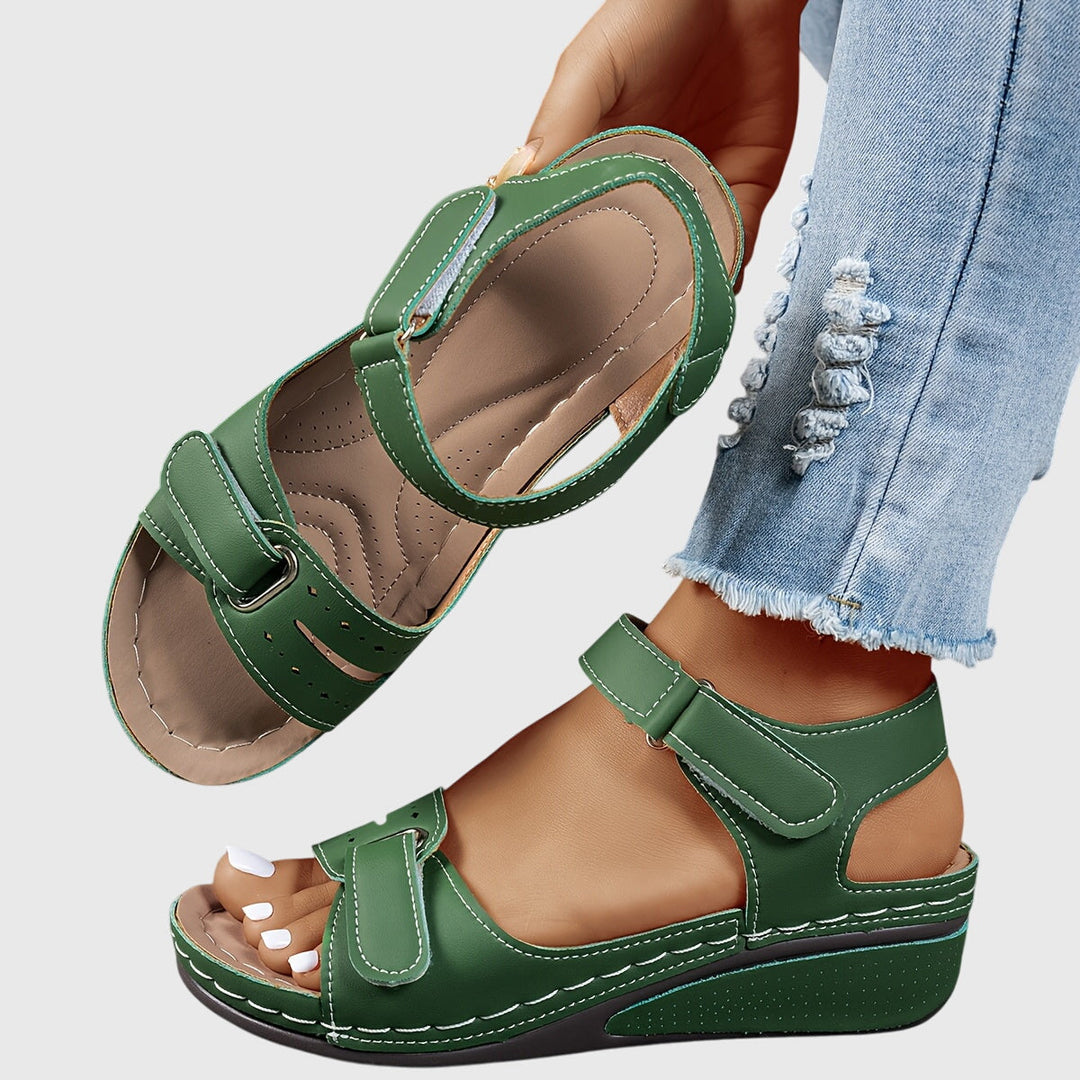 Jasmine | Double Strap Wedge Sandals