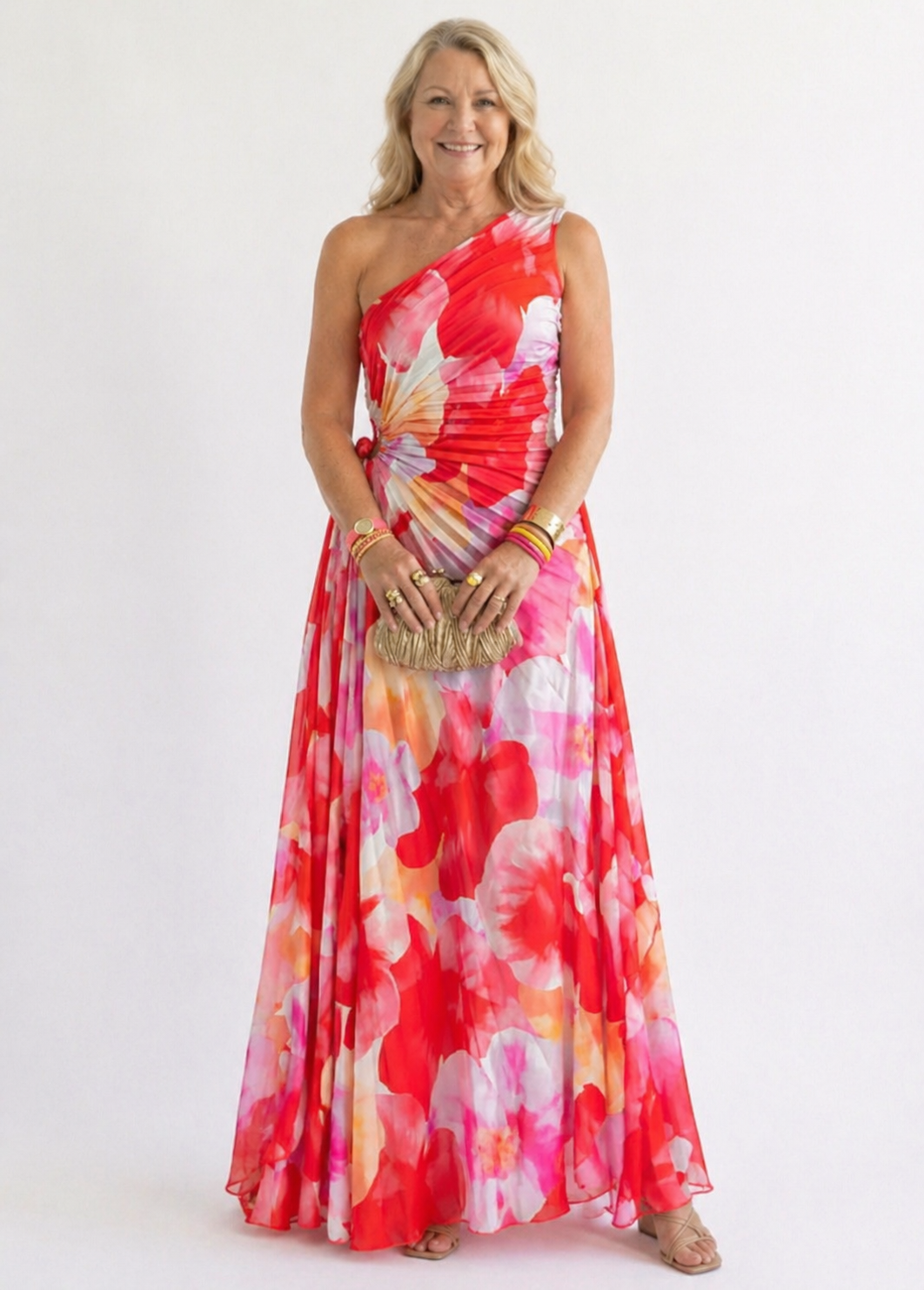 Donna | Pleated One-Shoulder Dress