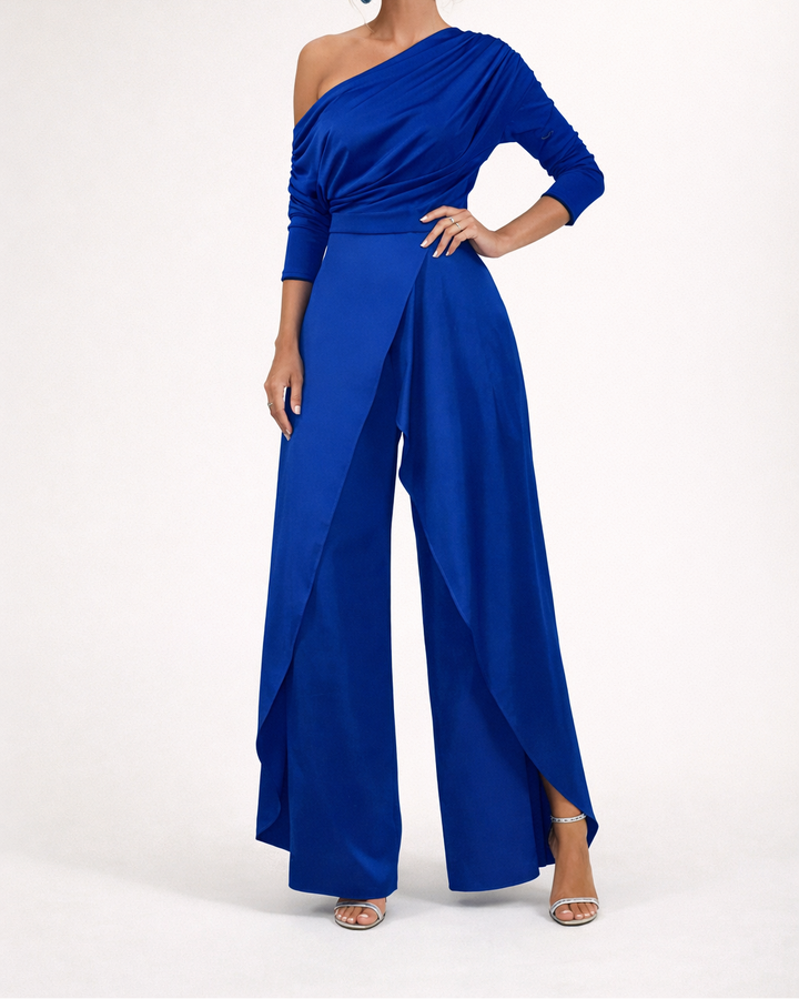 Thalia™ | One-Shoulder Overlay Jumpsuit