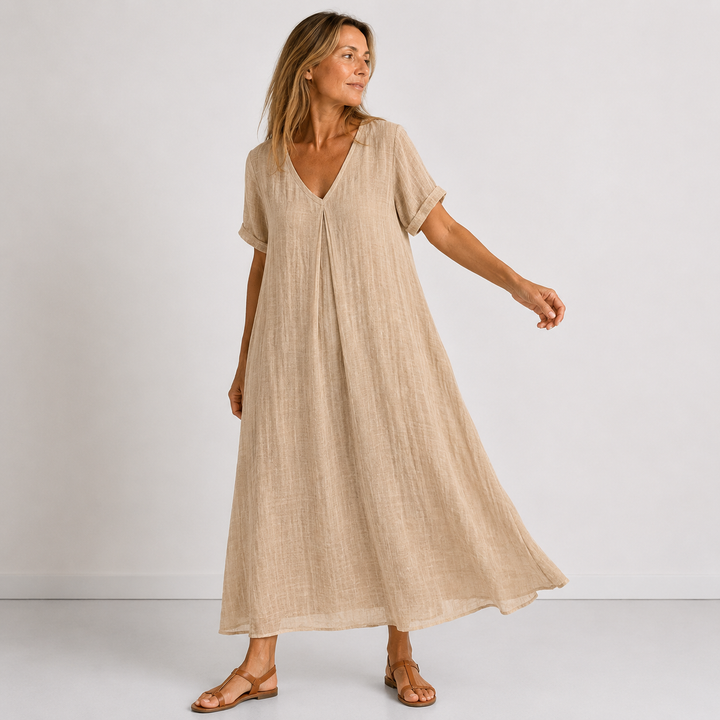 Viola | Relaxed V-Neck Maxi Dress