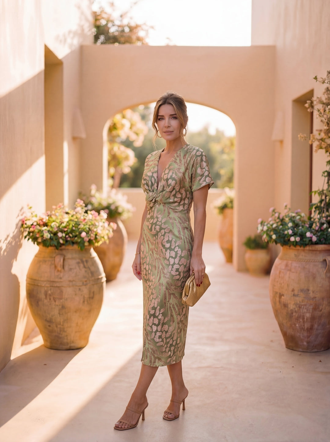 Copper Midi Dress | Women&