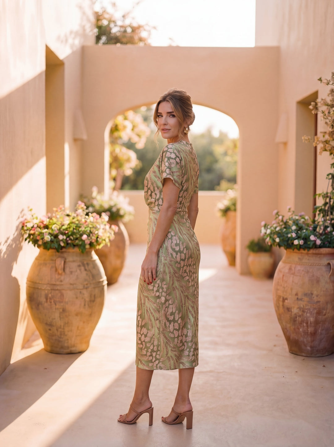 Copper Midi Dress | Women&