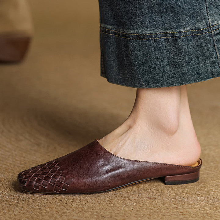 Helma Textured Pattern Mules