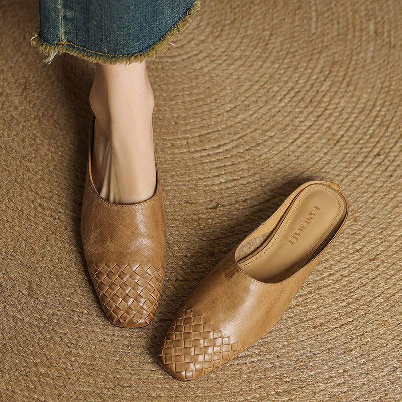 Helma Textured Pattern Mules