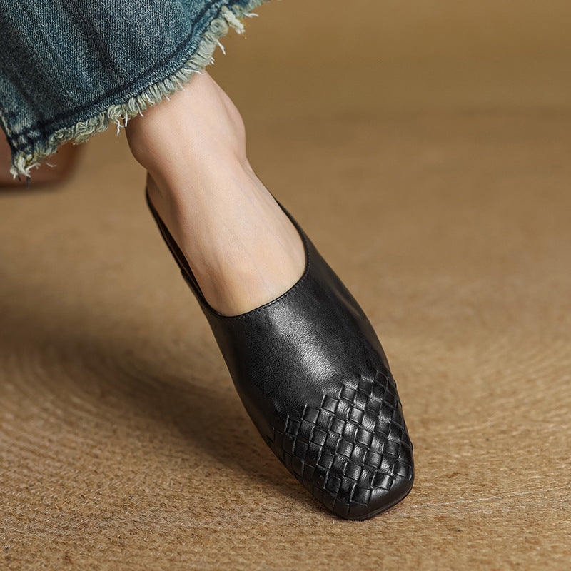 Helma Textured Pattern Mules
