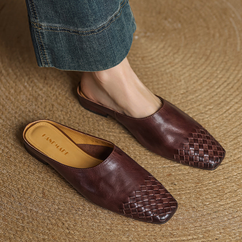 Helma Textured Pattern Mules