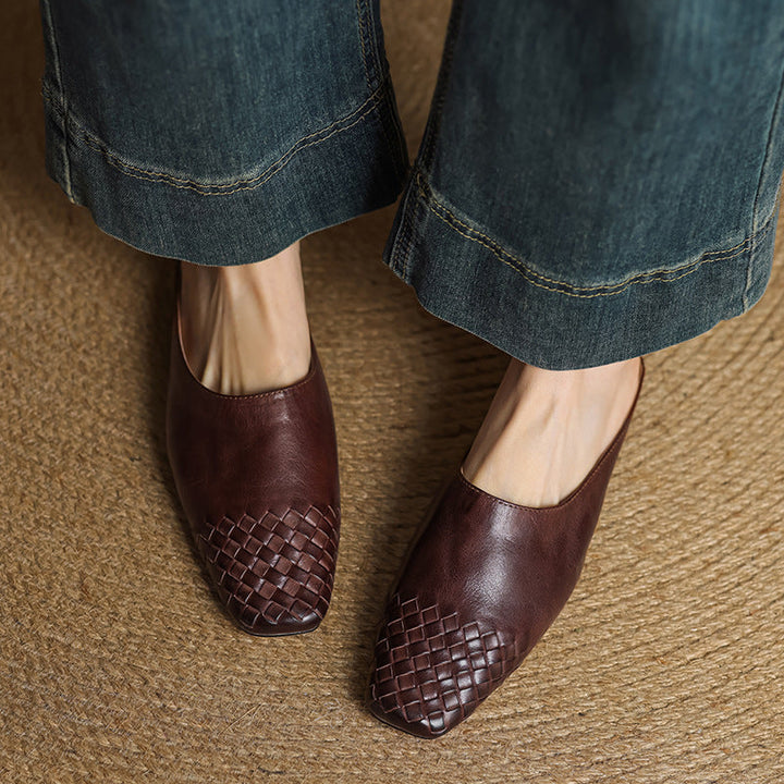 Helma Textured Pattern Mules