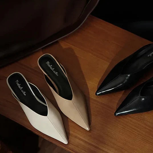 Eneva | Pointed-Toe Minimalist Slip-On Mules