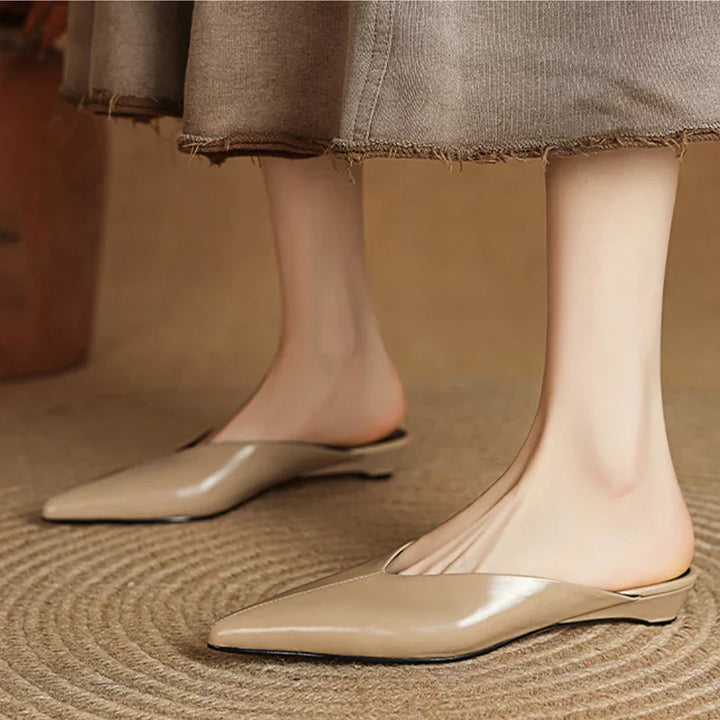 Eneva | Pointed-Toe Minimalist Slip-On Mules