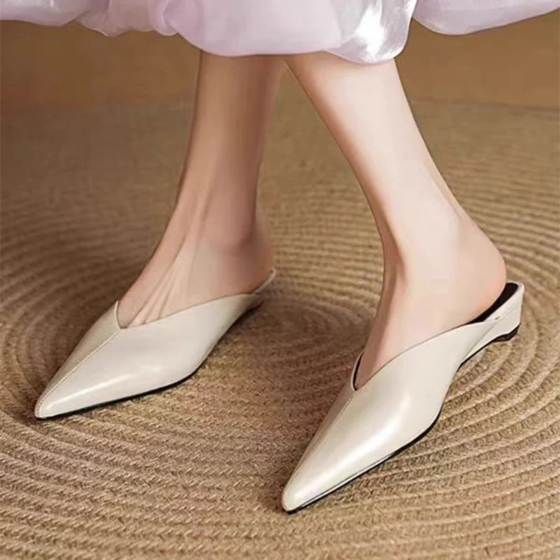Eneva | Pointed-Toe Minimalist Slip-On Mules