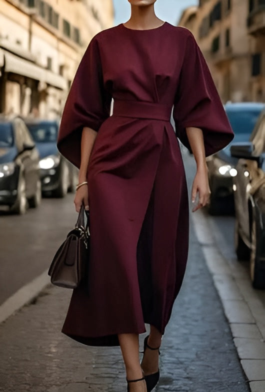 Lissey™ | Minimalist Belted Luxe Dress