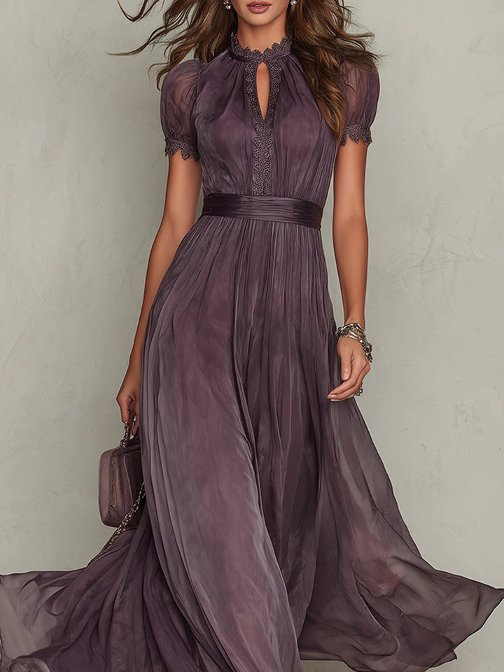 Marie™ | Purple Keyhole Maxi Dress