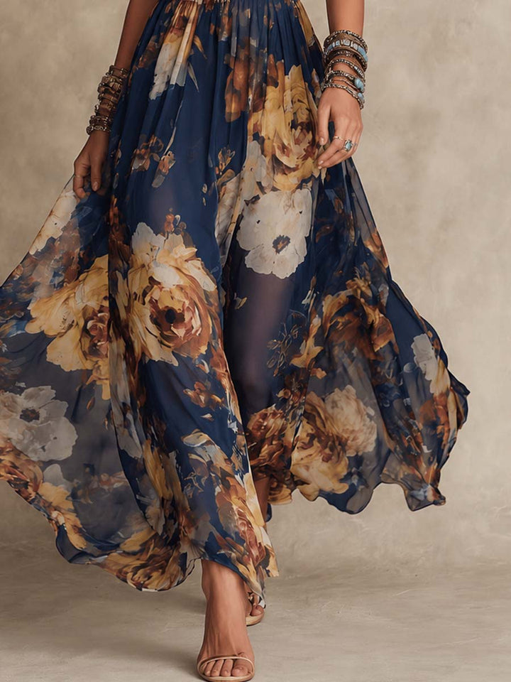 Ilaria™ | Painterly Floral Maxi Dress