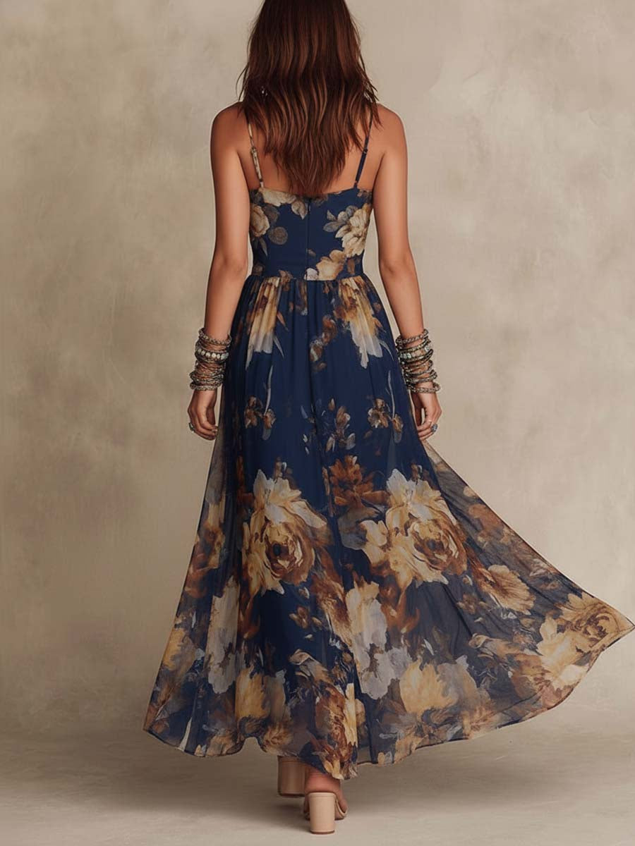Ilaria™ | Painterly Floral Maxi Dress