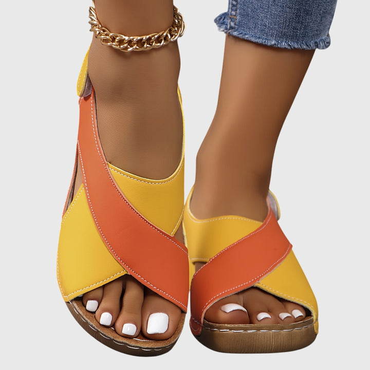 Chelsea | Colorblock Slingback Walking Sandals