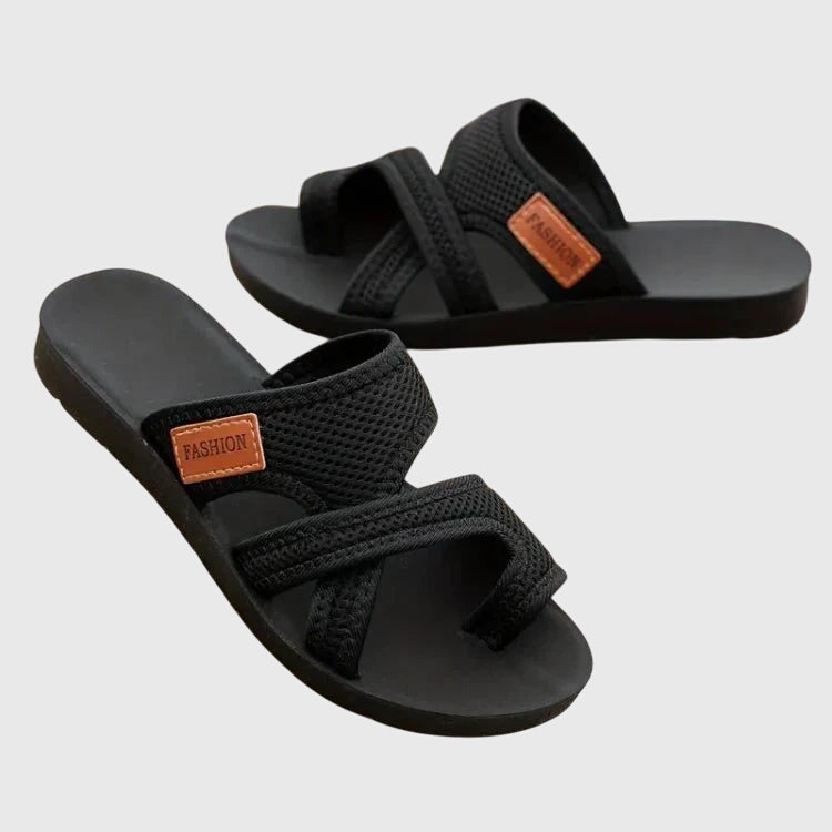 Isabelle | Sporty Cross Strap Slide Sandals