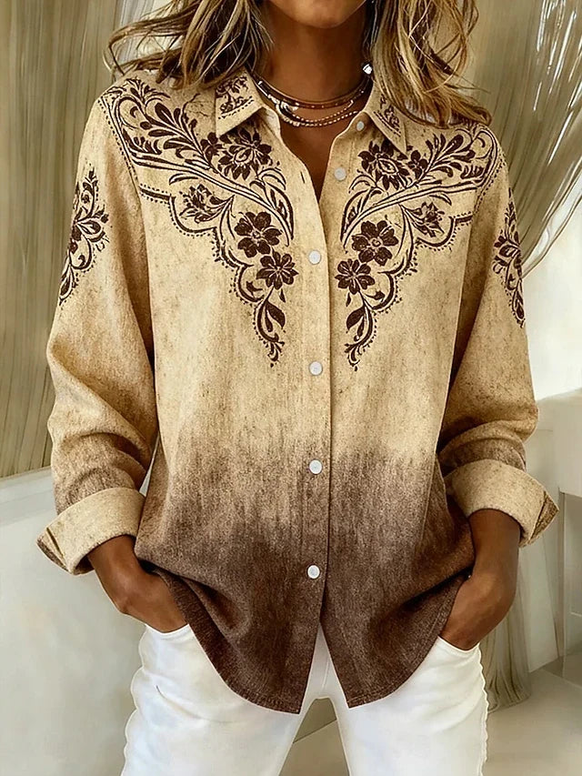 Tucson™ | Vintage Western Floral Button Blouse