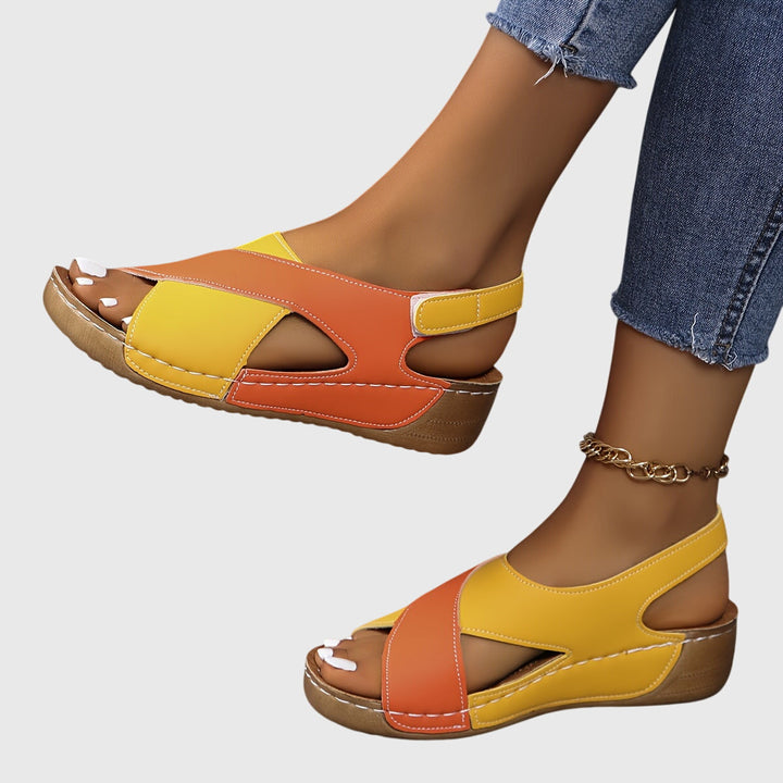 Chelsea | Colorblock Slingback Walking Sandals