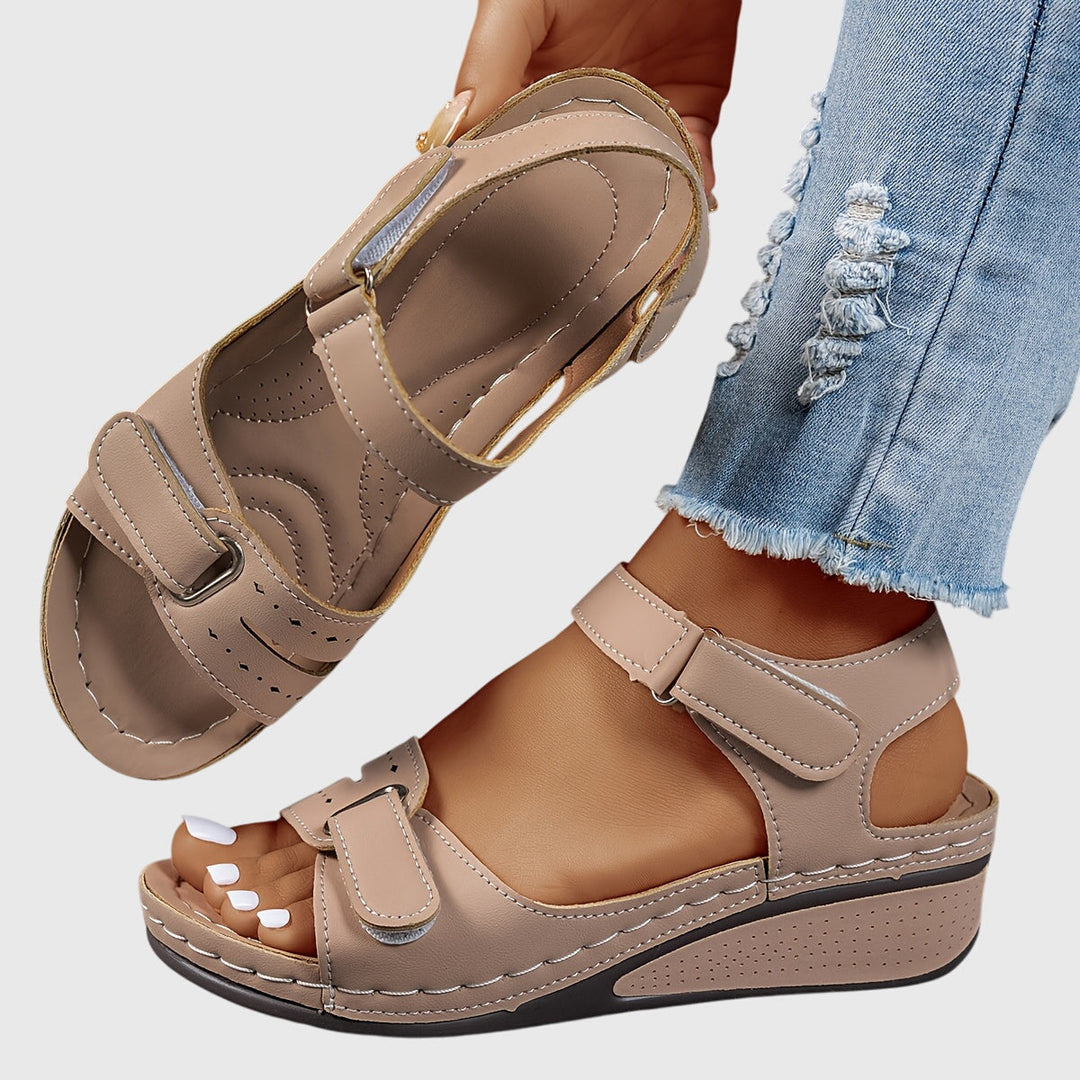 Jasmine | Double Strap Wedge Sandals